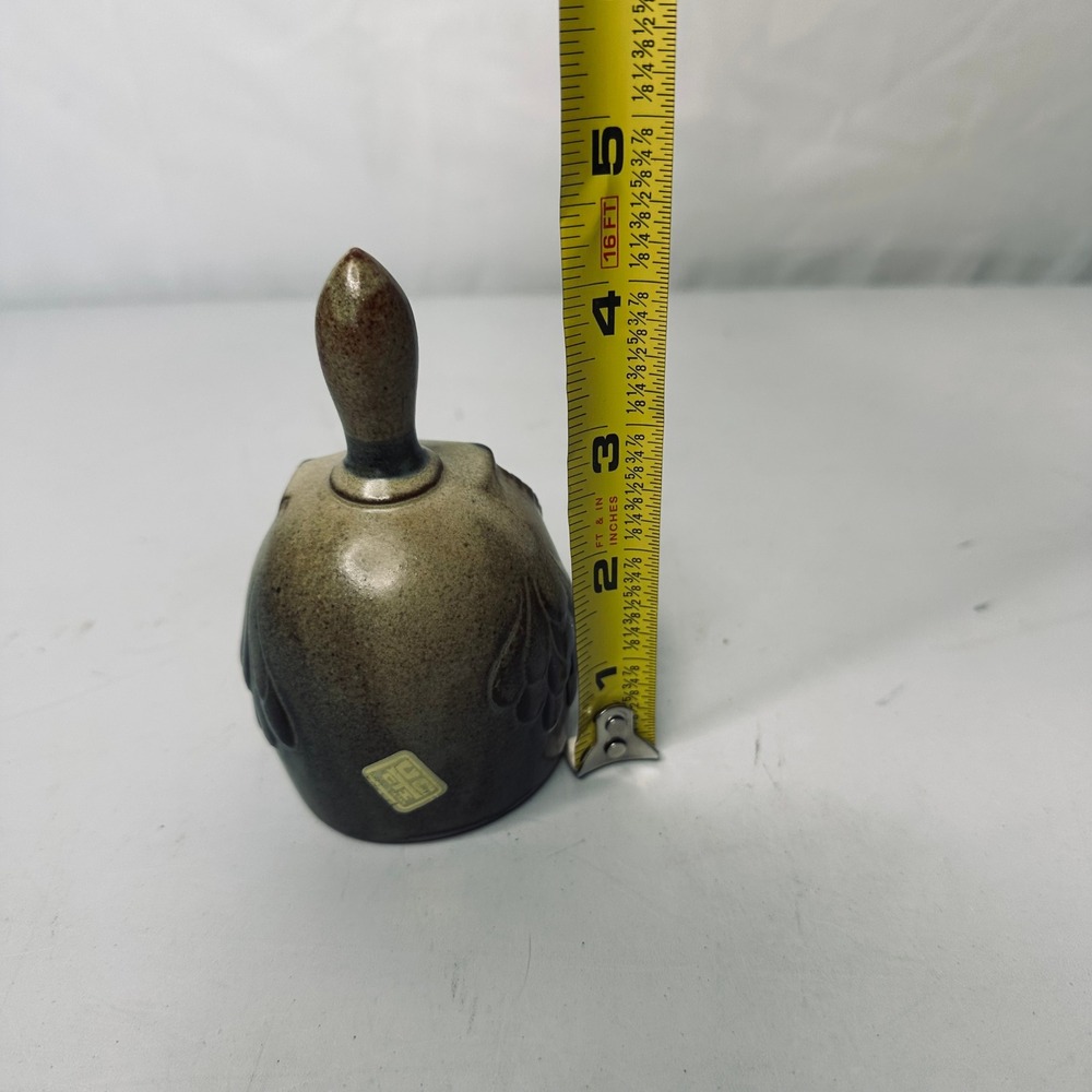 Vintage Otagiri Japan Ceramic Owl Bell Speckled Stoneware OMC Mid Century Decor - Picture 6 of 7
